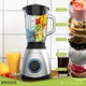 Стаціонарний блендер BROCK BL 1502 SS 500Вт скляна чаша 1.5л PULSE 2 швидкості метал Black-Silver (BL 1502 SS) - зображення 8