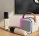 Портативная колонка с 2 караоке микрофонами и RGB подсветкой SPEAKER K12 5W Bluetooth, USB, microSD, Type-C - изображение 1