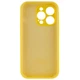 Чехол Fiji Silicone Case Full Camera для Apple iPhone 15 Pro бампер накладка с защитой камеры Bright Yellow - изображение 3