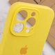 Чехол Fiji Silicone Case Full Camera для Apple iPhone 15 Pro бампер накладка с защитой камеры Bright Yellow - изображение 5