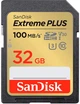 Карта памяти sdhc, 32Gb, SanDisk Extreme Plus, Class10 uhs-i u3 v30, до 100/60 МБ/с (sdsdxwt-032g-gncin) - изображение 1
