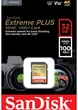 Карта памяти sdhc, 32Gb, SanDisk Extreme Plus, Class10 uhs-i u3 v30, до 100/60 МБ/с (sdsdxwt-032g-gncin) - изображение 4