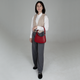 Сумка женская кожаная маленькая полумесяц Virginia Conti 03315 темно-красная - изображение 5