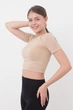 Топ з коротким рукавом та круглим вирізом Giulia CROP T-SHIRT L/XL Beige-naturale - зображення 4