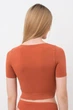 Топ з коротким рукавом та круглим вирізом Giulia CROP T-SHIRT S/M Orange-burnt sienna - изображение 2