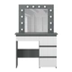 Стол туалетный Beauty 940х430х1400 Графит/Белый бриллиант (GATB31070100000) - изображение 1