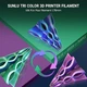 Пластик, филамент SUNLU Silk PLA Plus трехцветная шелковая нить PLA+ синий зеленый фиолетовый 1кг, 1.75мм - изображение 2