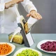 Универсальная овощерезка для овощей, фруктов с контейнером TS Kitchen Mandoline safe slice Серая brava-s - изображение 7
