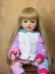 Велика вінілова лялька Єдиноріжок ручної роботи Reborn Baby Doll зі справжнім волоссям та блакитними очима - зображення 5