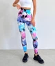 Спортивні жіночі легінси (лосини) Marble Blot Tie-Dye з ефектом пуш-ап для фітнесу та йоги Безшовні Плямисті Push Up XS-S Блакитно-рожеві (4903S) - зображення 1