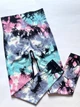 Спортивні жіночі легінси (лосини) Marble Blot Tie-Dye з ефектом пуш-ап для фітнесу та йоги Безшовні Плямисті Push Up XS-S Блакитно-рожеві (4903S) - зображення 8