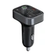 Автомобильный FM-трансмиттер модулятор АЗУ Baseus FM Launcher S-09 Pro (PD+QC3.0) Type-C+2USB 18W black - изображение 1