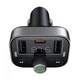 Автомобильный FM-трансмиттер модулятор АЗУ Baseus FM Launcher S-09 Pro (PD+QC3.0) Type-C+2USB 18W black - изображение 5