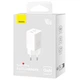 Блок живлення з швидкою зарядкою Baseus Gan 5 pro 40W (Type-C + Type-C) white - зображення 2