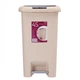 Ведро для мусора 45 л с крышкой и педалью пластиковое MVM BIN-01 45L BEIGE - изображение 1
