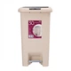 Ведро для мусора 30 л с крышкой и педалью пластиковое MVM BIN-01 30L BEIGE - изображение 1