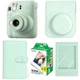 Подарочный комплект Fujifilm Instax Mini 12 Mint Green с фотоаппаратом, чехлом, альбомом на 108 фото, плёнкой и фоторамкой (Подарочная упаковка) - изображение 1