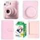 Подарочный комплект Fujifilm Instax Mini 12 Blossom Pink с фотоаппаратом, чехлом, альбомом на 108 фото, плёнкой и фоторамкой (Подарочная упаковка) - изображение 1