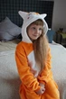 Піжама кігурумі Kigurumi для дівчинки Лисичка Помаранчевий на зріст 110-120 см (202341) - зображення 6