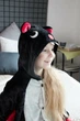 Піжама кігурумі Kigurumi для дівчинки Кажан Чорний на зріст 120-130 см (205641) - зображення 5