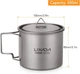 Похідна кружка зі складною ручкою Lixada Titanium надлегка, похідна, для води, для пікніка, походу, кемпінгу, туризму 550 мл Grey (Y6017-3) - зображення 2