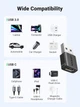 Адаптер Type C Female на Type A Male Ugreen US701 USB 3.0, конвертер для швидкої зарядки та синхронізації, сумісний з iPhone 14 Pro Max, Galaxy S24, Pixel 9, MacBook Air, iPad Black (45275) - зображення 3