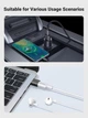 Адаптер Type C Female на Type A Male Ugreen US701 USB 3.0, конвертер для швидкої зарядки та синхронізації, сумісний з iPhone 14 Pro Max, Galaxy S24, Pixel 9, MacBook Air, iPad Black (45275) - зображення 7