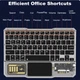 Бездротова клавіатура з мишею для пк та планшетів iPad & Tab KB333 Bluetooth USB 2.4Гц RGB Білий Прозорий - зображення 8