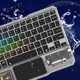 Бездротова клавіатура з мишею для пк та планшетів iPad & Tab KB333 Bluetooth USB 2.4Гц RGB Білий Прозорий - зображення 9