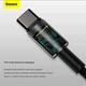Кабель Baseus Tungsten Gold Type-C to Type-C 100W 1m 20V 5A для швидкої зарядки - зображення 4