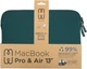 Чехол для ноутбука MW Basics 2Life Sleeve Case Green/White for MacBook Pro 13" M1/M2/MacBook Air 13" M1 - изображение 4