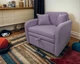 Кресло раскладное мягкое Tobi Sho Юниор-0.7 для детей велюр Magic Dusty Violet, 880х800х800 мм - изображение 1