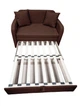 Диван прямий Tobi Sho Юніор-1.2 розкладний м'який велюр Magic Dark Brown, 1380х800х800 мм - зображення 3