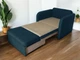 Диван для гостиной Tobi Sho Юниор-1.4 раскладной мягкий велюр Magic Deep Ocean, 1580х800х800 мм - изображение 3