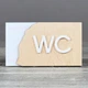 Табличка WC 175x100мм Белая - изображение 2