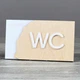 Табличка WC 175x100мм Белая - изображение 3