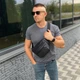 Кожаная сумка бананка через плечо мужская SKL 1.0 leather - изображение 2