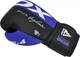 Боксерские перчатки RDX F4 Boxing Sparring Gloves Hook&Loop 10 унций (капа в комплекте) BLUE/BLACK (BGR-F4U-10OZ) - изображение 3