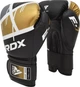 Боксерские перчатки RDX F7 Ego 12 унций (капа в комплекте) Black Golden (BGR-F7BGL-12oz) - изображение 2