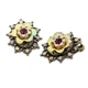 Серьги-клипсы "Лепестки нежности" от Michal Negrin с кристаллами Swarovski - изображение 1