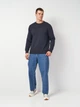 Свитшот мужской GANT Embossed C-Neck Sweat 2015085-433 M Синий (7325707807152) - изображение 3