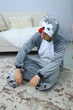 Піжама кігурумі My Kigu Чоловіча Хаскі з язиком Сірий розмір M 155-165 см (21068411) - зображення 3