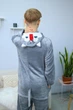 Піжама кігурумі My Kigu Чоловіча Хаскі з язиком Сірий розмір M 155-165 см (21068411) - зображення 6