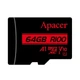 Карта пам'яті Apacer microSDXC (UHS-1) 64Gb class 10 V10 A1 R100MB/s (без адаптера) Black - зображення 1