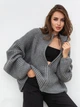 В'язаний бомбер "Данді" ROMASHKA Сірий, One Size, 17061 - зображення 1