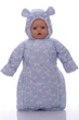 Конверт на флисе для мальчика Babykroha с Мишками серо голубой 68 см (44908) - изображение 1