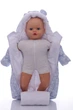 Конверт на флисе для мальчика Babykroha с Мишками серо голубой 68 см (44908) - изображение 4