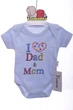 Боди с коротким рукавом для мальчика на кнопках интерлок Findik I love mam dad 62 см (42973) - изображение 1