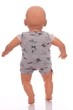 Боди майка кулир для мальчика Babykroha серый Зайка 68 см (50074) - изображение 4