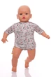 Боди с коротким рукавом для девочки кулир Babykroha серый Совушки 74 см (50055) - изображение 1